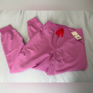 Figs Pink Cloud High Waisted Zamora Joggers Scrub bottoms